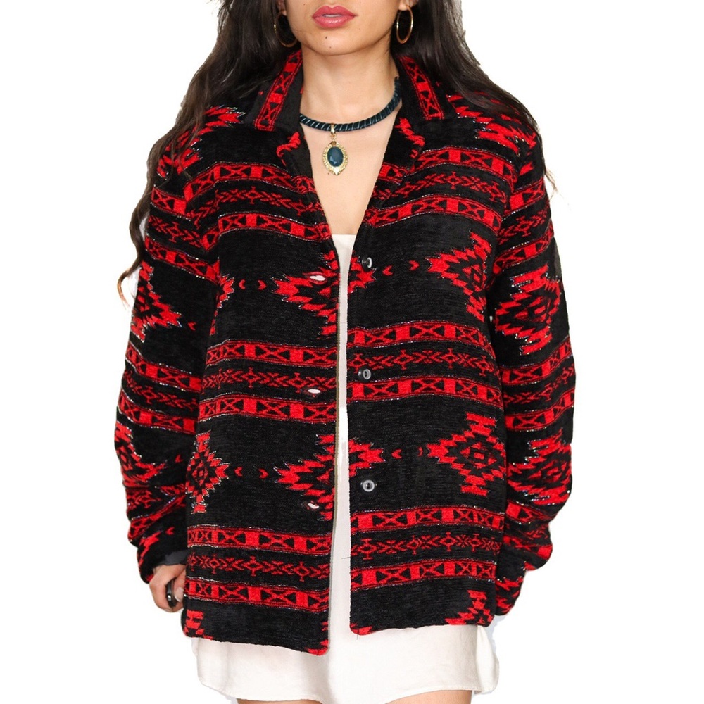 Deadstock Vintage Cold Water Creek Cardigan Coat Sweater jacket Womens Large - Picture 7 of 9